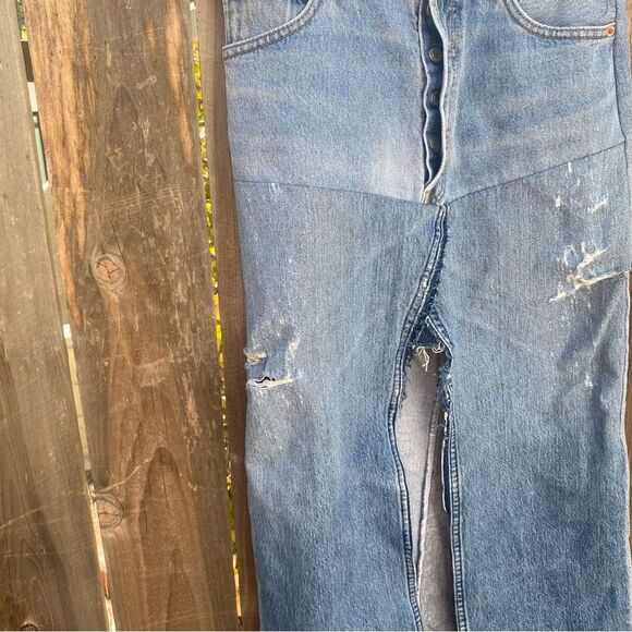 Re/done Levi’s Blue Denim midi skirt size 26 - Picture 4 of 16